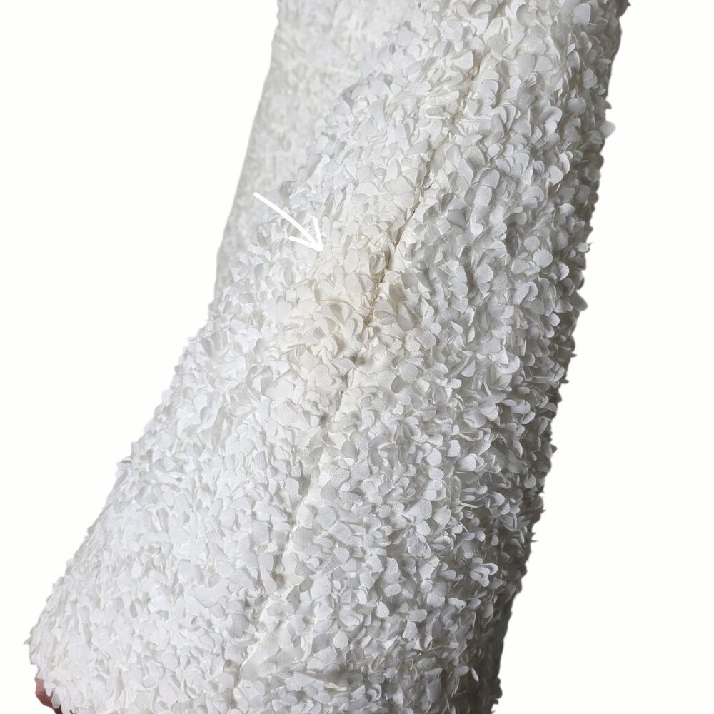 Nadine Merabi Maisy White 3D Floral Applique Corset Strapless Mini Dress‎ XL - Picture 11 of 14